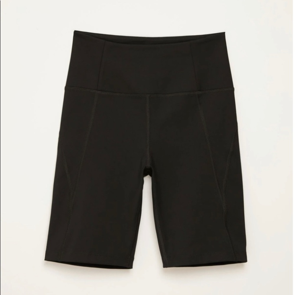 Girlfriend collective black high-rise bike short